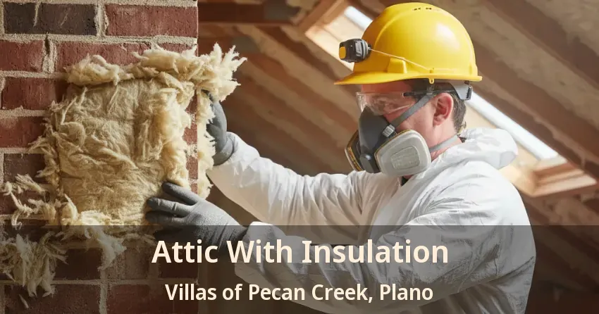 Attic With Insulation Villas of Pecan Creek, Plano - TX