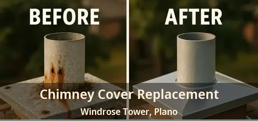 Chimney Cover Replacement Windrose Tower, Plano - TX
