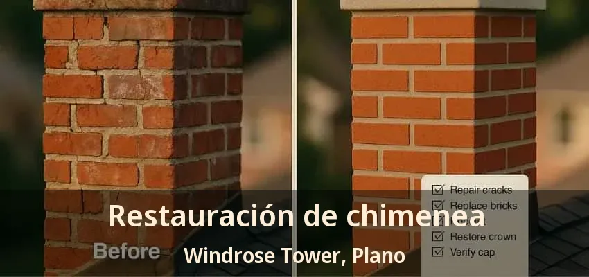 Restauración de chimenea Windrose Tower, Plano - TX