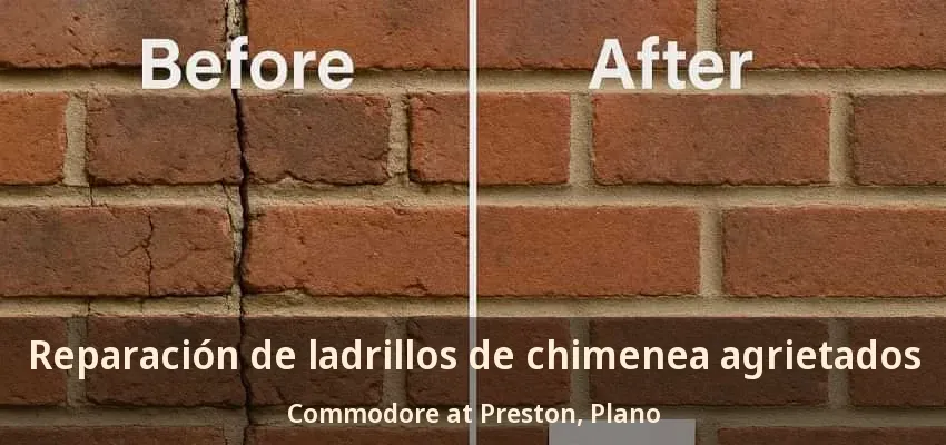 Reparación de ladrillos de chimenea agrietados Commodore at Preston, Plano - TX Reparación de ladrillos de chimenea agrietados Commodore at Preston, Plano - TX