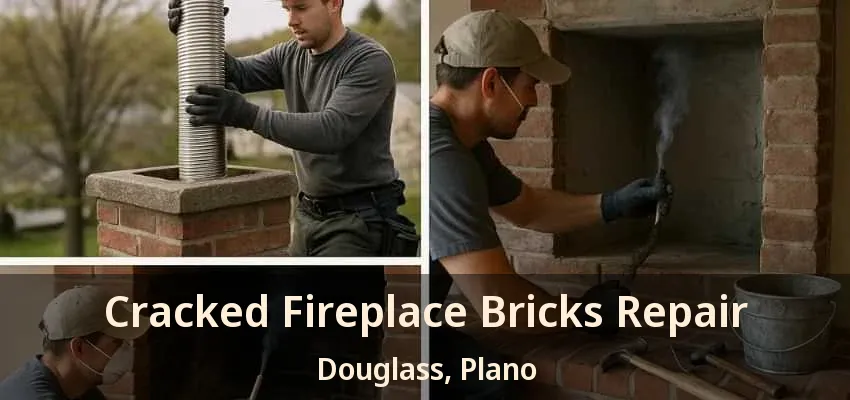 Cracked Fireplace Bricks Repair Douglass, Plano - TX