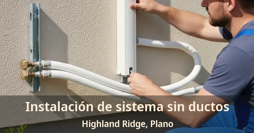 Instalación de sistema sin ductos Highland Ridge, Plano - TX