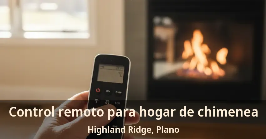 Control remoto para hogar de chimenea Highland Ridge, Plano - TX