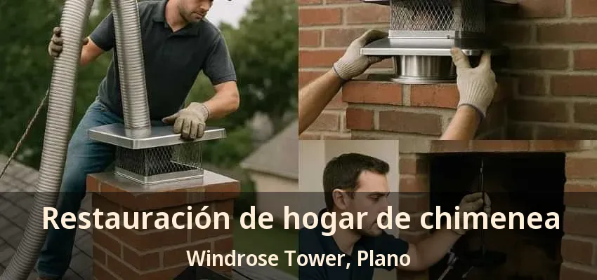 Restauración de hogar de chimenea Windrose Tower, Plano - TX