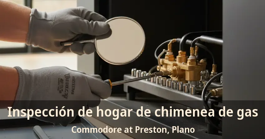 Inspección de hogar de chimenea de gas Commodore at Preston, Plano - TX Inspección de hogar de chimenea de gas Commodore at Preston, Plano - TX