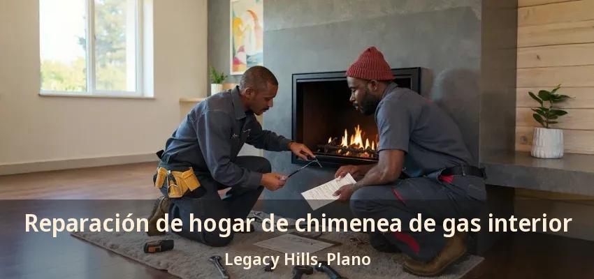 Reparación de hogar de chimenea de gas interior Legacy Hills, Plano - TX