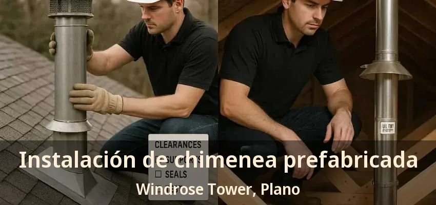 Instalación de chimenea prefabricada Windrose Tower, Plano - TX