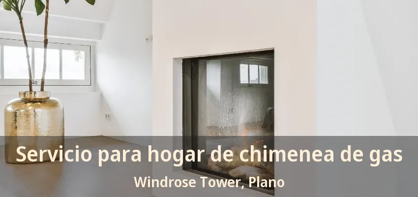 Servicio para hogar de chimenea de gas Windrose Tower, Plano - TX