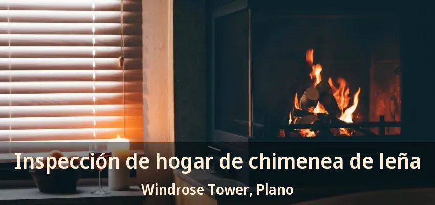 Inspección de hogar de chimenea de leña Windrose Tower, Plano - TX Inspección de hogar de chimenea de leña Windrose Tower, Plano - TX